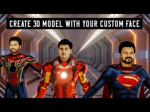 Make 3D face from 2D image | Easy way to Create 3D Model with Your Face