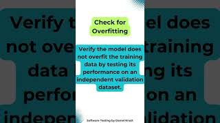 Check for Overfitting #softwaretesting #machinelearning