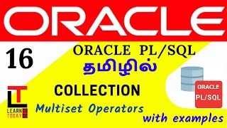 MULTISET OPERATORS in PLSQL | Oracle PLSQL tutorial in TAMIL@learncodetodaytamil​