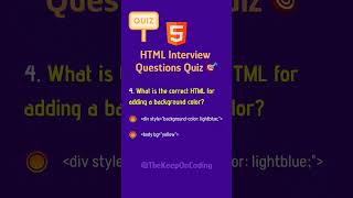 HTML 𝐈𝐧𝐭𝐞𝐫𝐯𝐢𝐞𝐰 𝐐𝐮𝐞𝐬𝐭𝐢𝐨𝐧𝐬 𝐐𝐮𝐢𝐳:Test Your Web Development Skills! 💻🚀