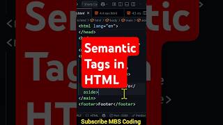 Semantic Tags in HTML | Web Dev Basics in 60 Seconds | #webdev #51 | #shorts #html #htmlcss #html5