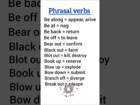 Phrasal verbs with meanings #shorts #easyenglishlearning