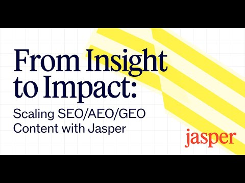 Scaling SEO/AEO/GEO Content with Jasper Grid