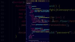 Simple Password Generator | HTML CSS JavaScript Project
