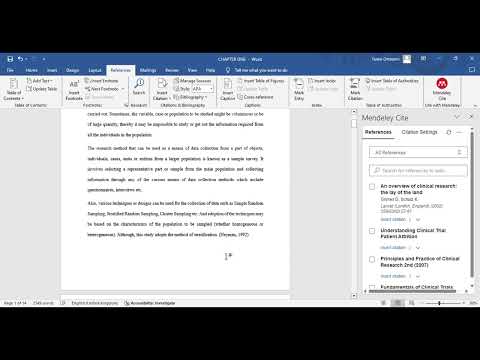 How to Cite with Mendeley on Microsoft Word