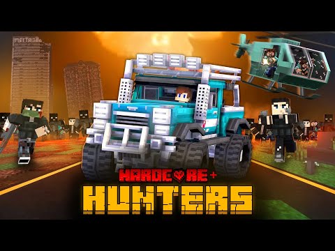 100 HUNTERS ARE TRYING TO CATCH ME DURING THE NUCLEAR APOCALYPSE IN MINECRAFT