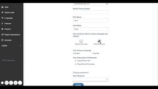 How to change your user preferences