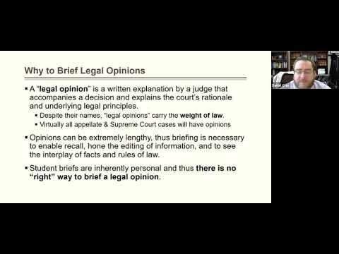 Criminal Law II - Socratic Method and Case Briefing