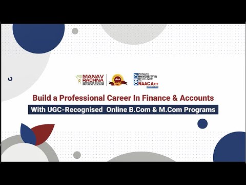 Time to Upskill with Manav Rachna Online B.Com & M.Com Programs