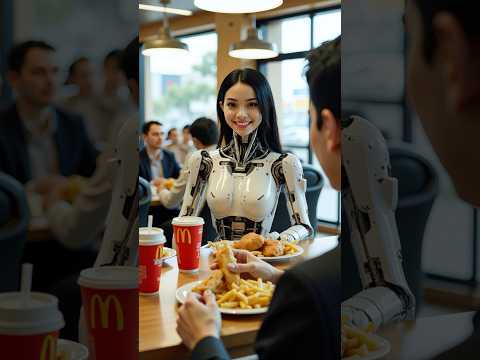 Robots like to eat fried chicken very much！ #robot