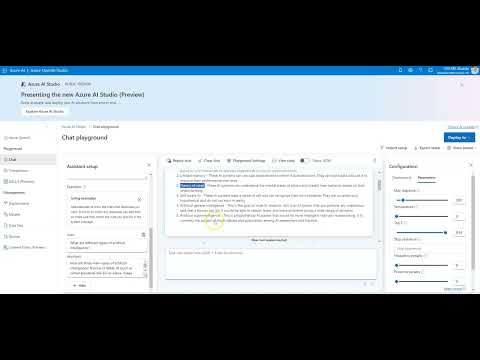 Azure OpenAI  chat playground conversational chatbot GenAI