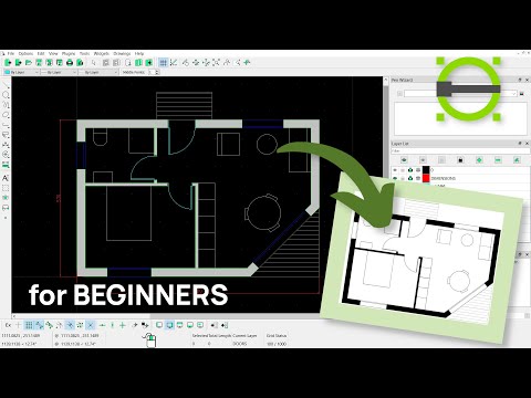 LibreCAD Floor Plan Demo for Beginners