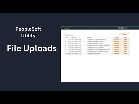 PeopleSoft - A utility to Upload Files