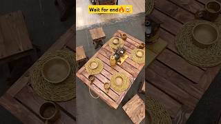 Amazing Design Secret Wooden Folding Table #shorts #woodworking #shortsfeed #woodenfurniture #wood