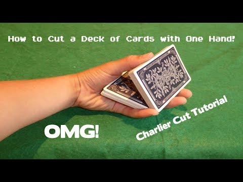 How to Cut a Deck of Cards With ONE HAND- Showoff To Your Friends!