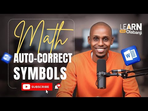 Math Auto-correct Symbols @LearnwithOlabanji