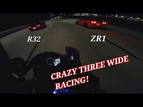 Full Night of Street Racing with Nitrous!!! R32 GTR