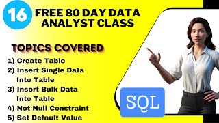 #16 Learn SQL for Data Analysis: Free Tamil Data Analyst Training Course  in 80 Days | Day 16/ SQL