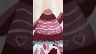 [clip] Valentine gnome painting 🎨💕 #valentinesday #gnome #gnomes #easypainting #beginner