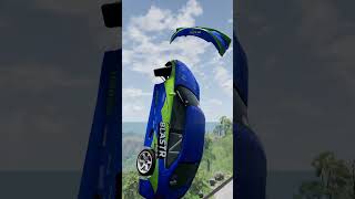 Car vs Wall Crash Impact Test #automobile #carcrash #beamngexperiments