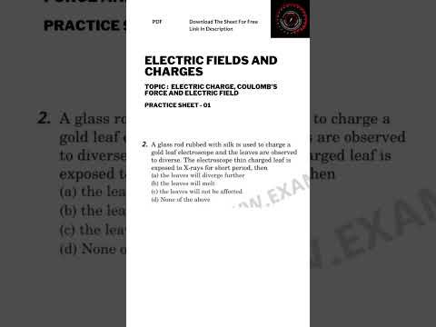 Electric Charges and Fields | Practice Sheet - 01 | McqSolvr