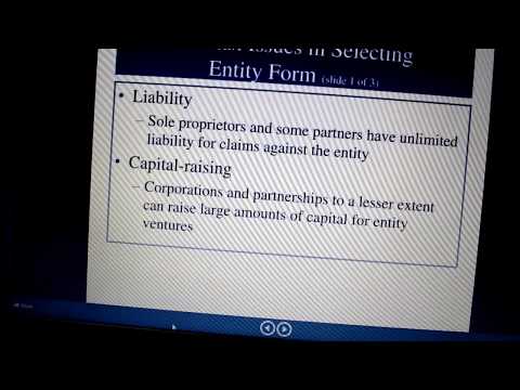 Federal taxes - Various Business entities