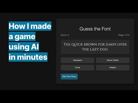 How I made a simple JS game using AI in minutes