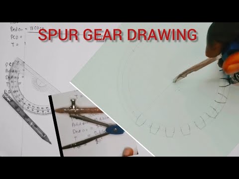 Spur Gear Drawing || Spur Gear Profile Drawing || Spur Gear Engineering Drawing #MikeAcademy