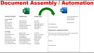 Form Builder Spreadsheet - Write data from Excel to Word document templates (assembly / automation)