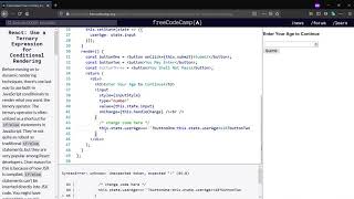 React: Use a Ternary Expression for Conditional Rendering -freeCodeCamp.org(Day-14)