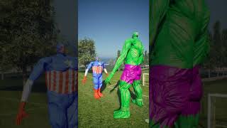 Colossal Titan captain America and HULK #hulk #avengers #shorts