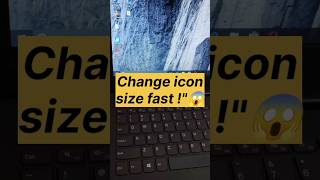 How To Change Icon Size | shortcut key | #shorts #ytshorts #computer #viralshorts