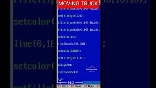 C PROGRAMMING - To made a Moving Truck in Graphics #shorts #c #graphics #programmingisfun