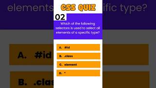 Which selector is used to select all elements of a specific type in CSS? | CSS Basics #shorts