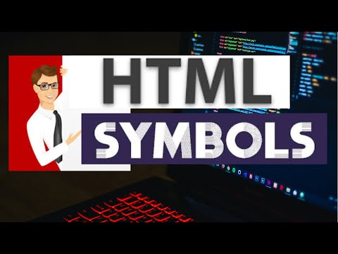 How to create HTML symbols.