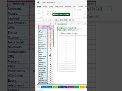 Inventory management and tracking in excel | step by step tutorial #excel #exceltips  #exceltutorial