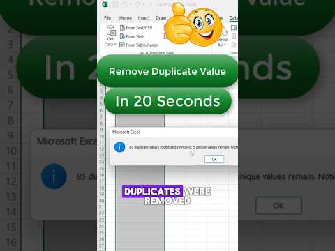 Find And Remove Duplicate Value | Excel Tutorial #excel #exceltips #shortsfeed