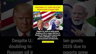 India Defies U.S. Tariffs with 9.34% Export Growth in August 2025 #trimp #usa #tarrifs #export #us