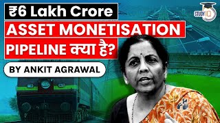 National Asset Monetisation Pipeline to raise Rs 6 lakh crore says Finance Minister, Economy UPSC