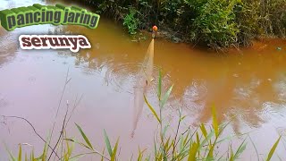 mancing jaring  di sepot penuh  wader