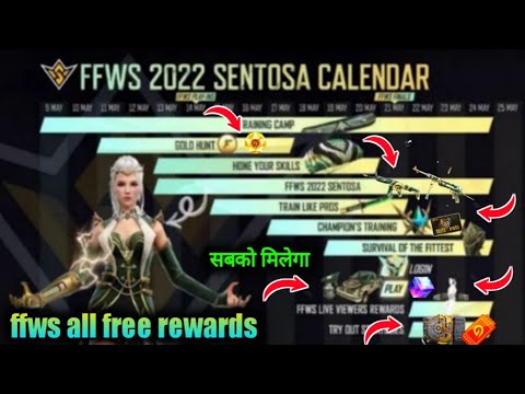 free fire World series 2022 | how to complete mission ffws | Dino squad ff | ffws Sentosa calendar