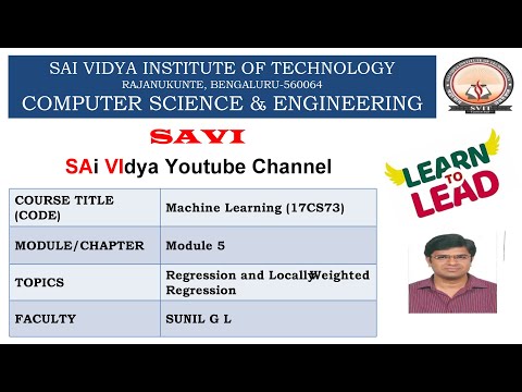 Regression and Locally Weighted Regression
