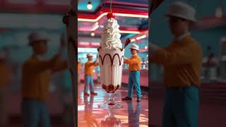 Miniature making Banana Shake - Ai animated video #aianimatedvideos