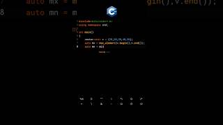 How to find maximum and minimum element from vector in c++ #vector #cpp #foryou