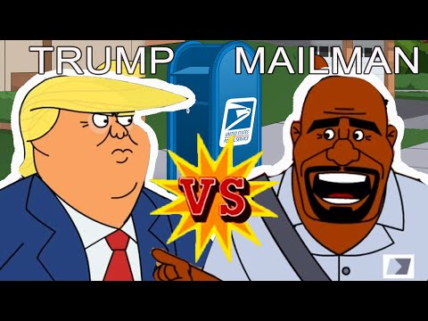 Trump vs the Mailman | Cartoon Rap Battle