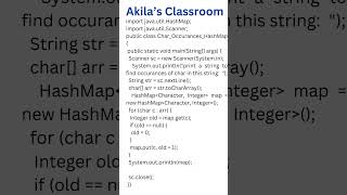 Java Program to Count the Occurrences of Each Character
