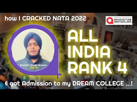How I Cracked NATA 2022 & stood AIR 4 ! #architecturemasterclass