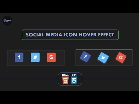 How To Make Social Media Icon Hover Effect in HTML & CSS