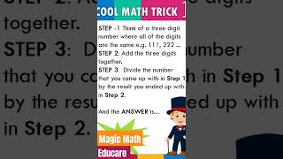 #mathstricks #mathmagiczone #mathmagictricks #mathisfun #mathtrickforfastcalculation #nocalculator
