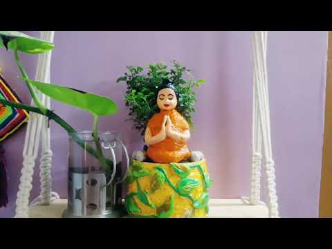 How to make buddha statue with nail polish bottle craft /Best out of waste